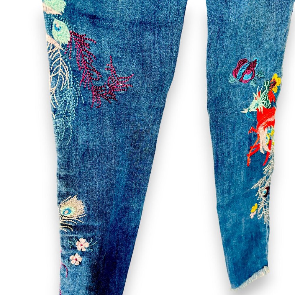 Free People Phoenix & Floral Embroidered Skinny Jeans - Picture 10 of 13